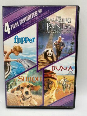 4 Favorites Family Adventures Flipper Amazing Panda Adventure Shiloh & Duma DVD